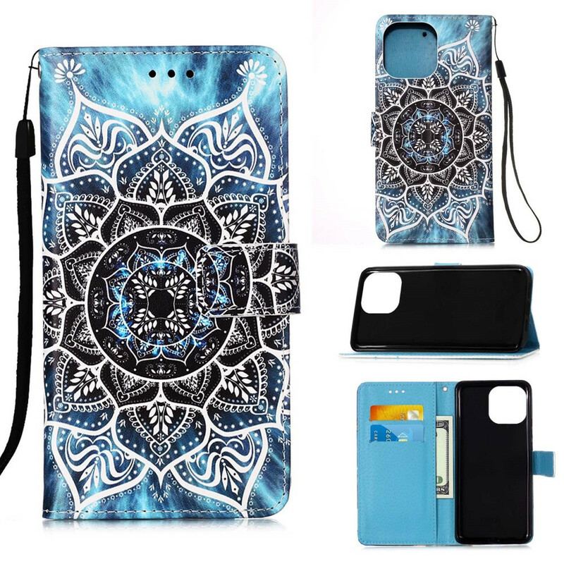 Capa Flip Para iPhone 13 Mini Mandala No Céu