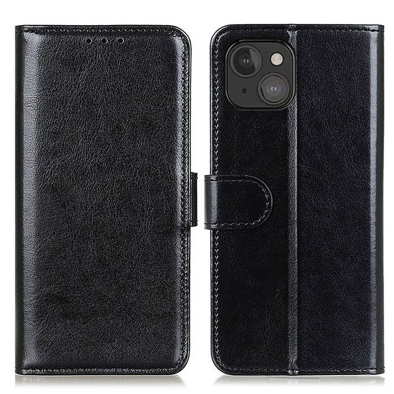 Capa Flip Para iPhone 13 Mini Refinamento De Couro Sintético