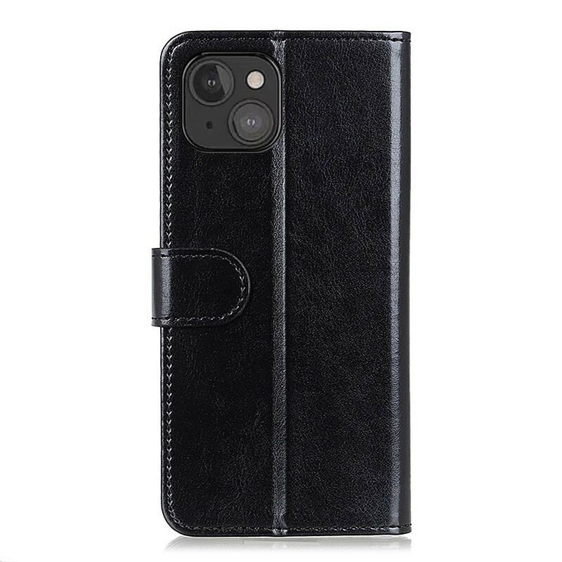 Capa Flip Para iPhone 13 Mini Refinamento De Couro Sintético