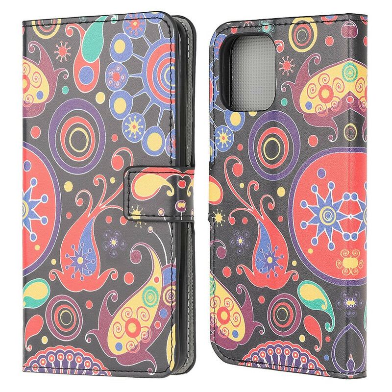 Capa Folio Para iPhone 13 Mini Design Da Galáxia