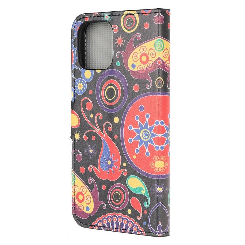 Capa Folio Para iPhone 13 Mini Design Da Galáxia