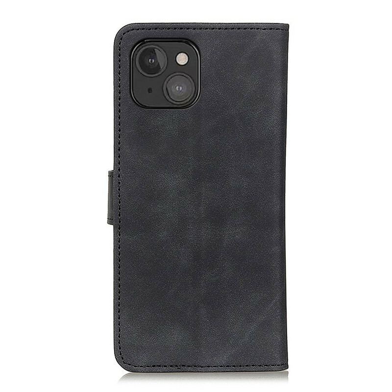 Capa Folio Para iPhone 13 Mini Efeito Couro Vintage Khazneh