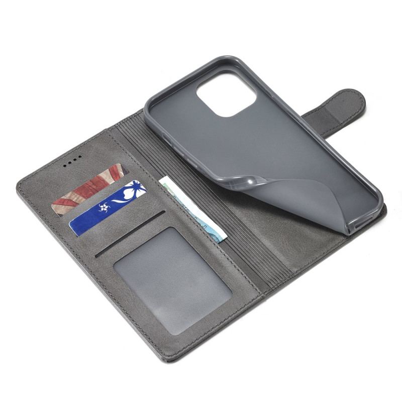 Capa Folio Para iPhone 13 Mini Lc.imeeke Efeito Couro