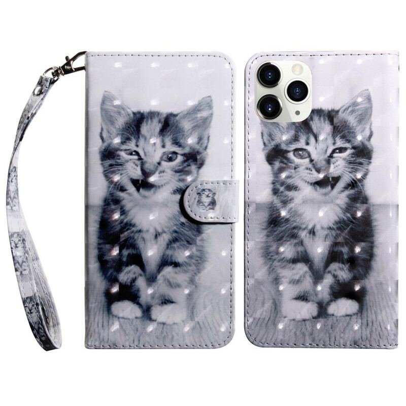 Capa Folio Para iPhone 13 Mini Ponto De Luz Inácio. O Gatinho