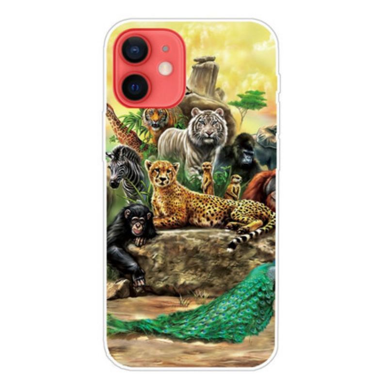 Capa Para iPhone 13 Mini Animais Do Safári