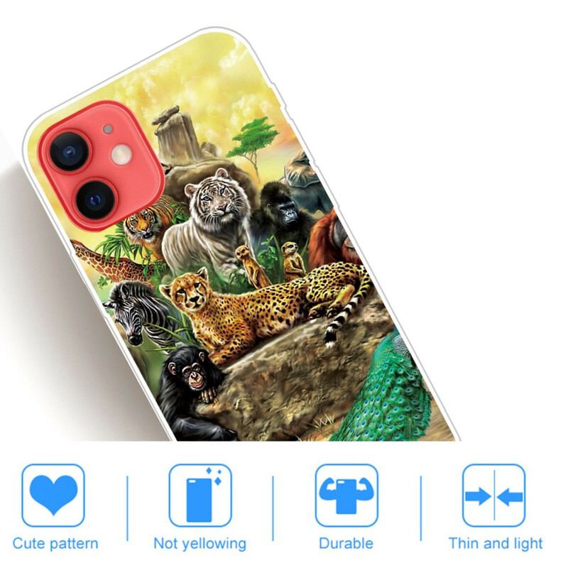 Capa Para iPhone 13 Mini Animais Do Safári