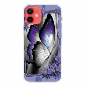 Capa Para iPhone 13 Mini Borboleta Real