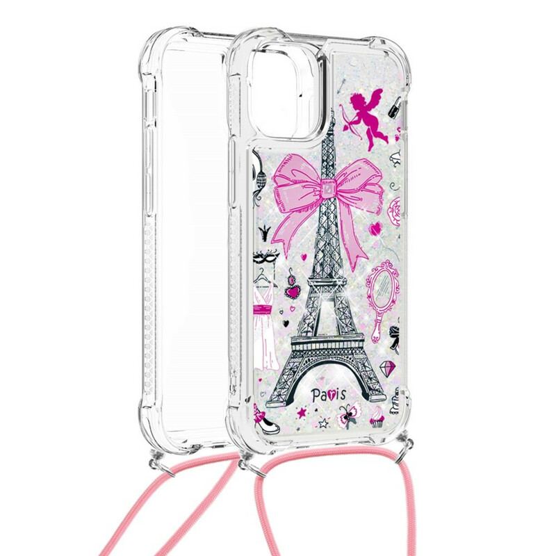 Capa Para iPhone 13 Mini De celular Na Torre Eiffel Cordon