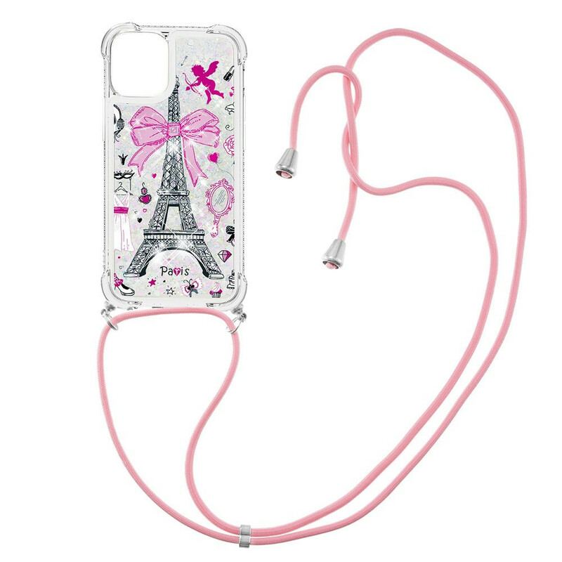 Capa Para iPhone 13 Mini De celular Na Torre Eiffel Cordon