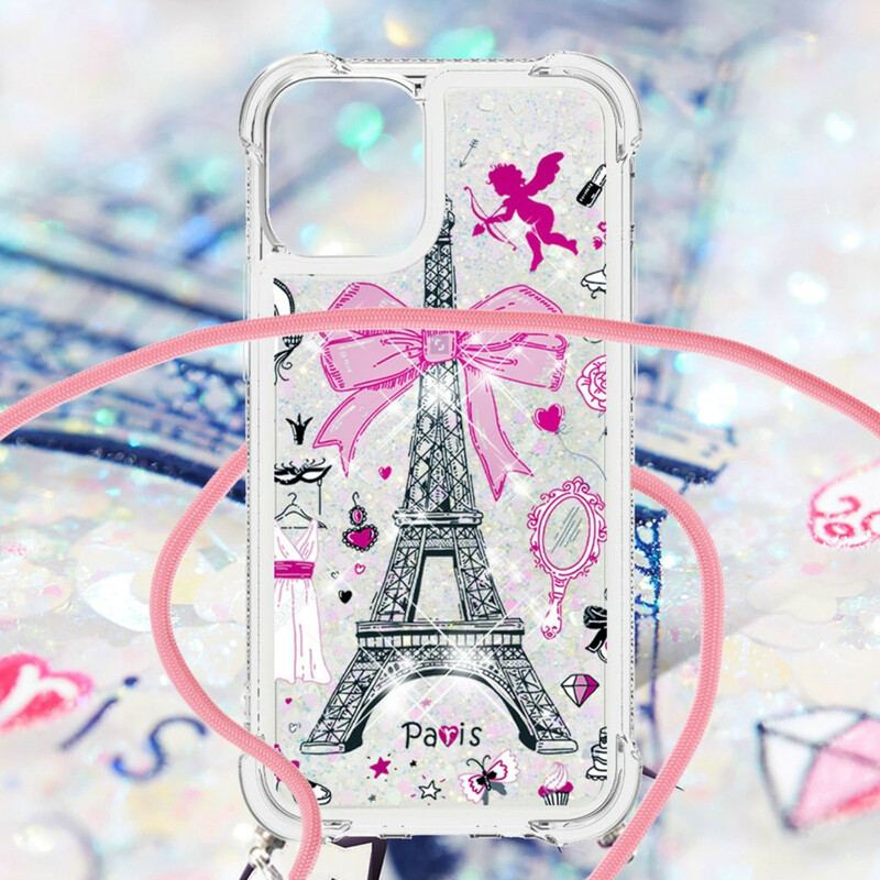 Capa Para iPhone 13 Mini De celular Na Torre Eiffel Cordon