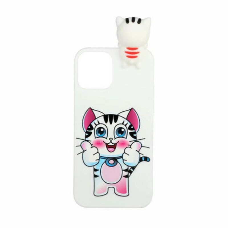 Capa Para iPhone 13 Mini Diversão Em 3d Para Gatos