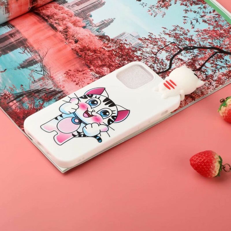 Capa Para iPhone 13 Mini Diversão Em 3d Para Gatos