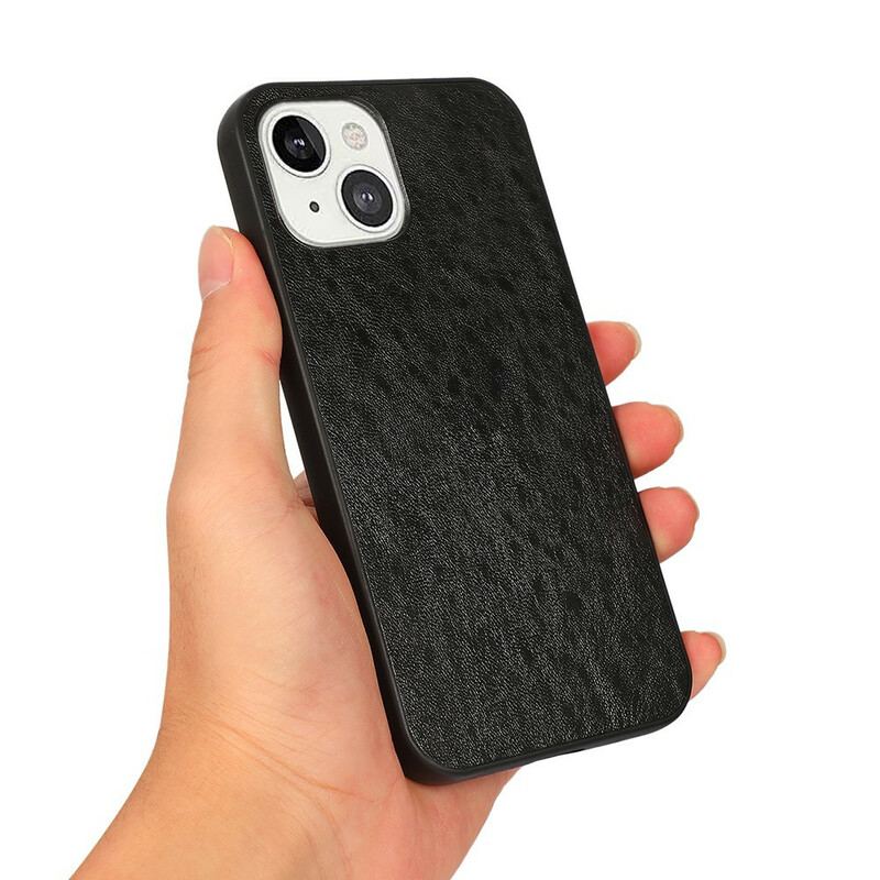 Capa Para iPhone 13 Mini Elegância Efeito Couro