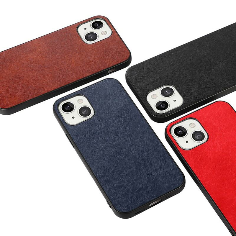 Capa Para iPhone 13 Mini Elegância Efeito Couro