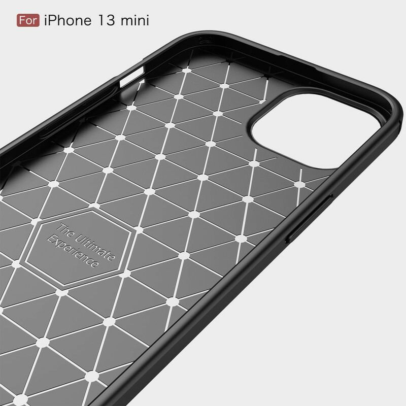 Capa Para iPhone 13 Mini Fibra De Carbono Escovada