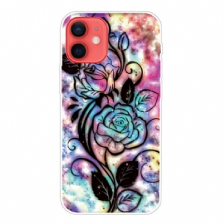 Capa Para iPhone 13 Mini Flor Gráfica