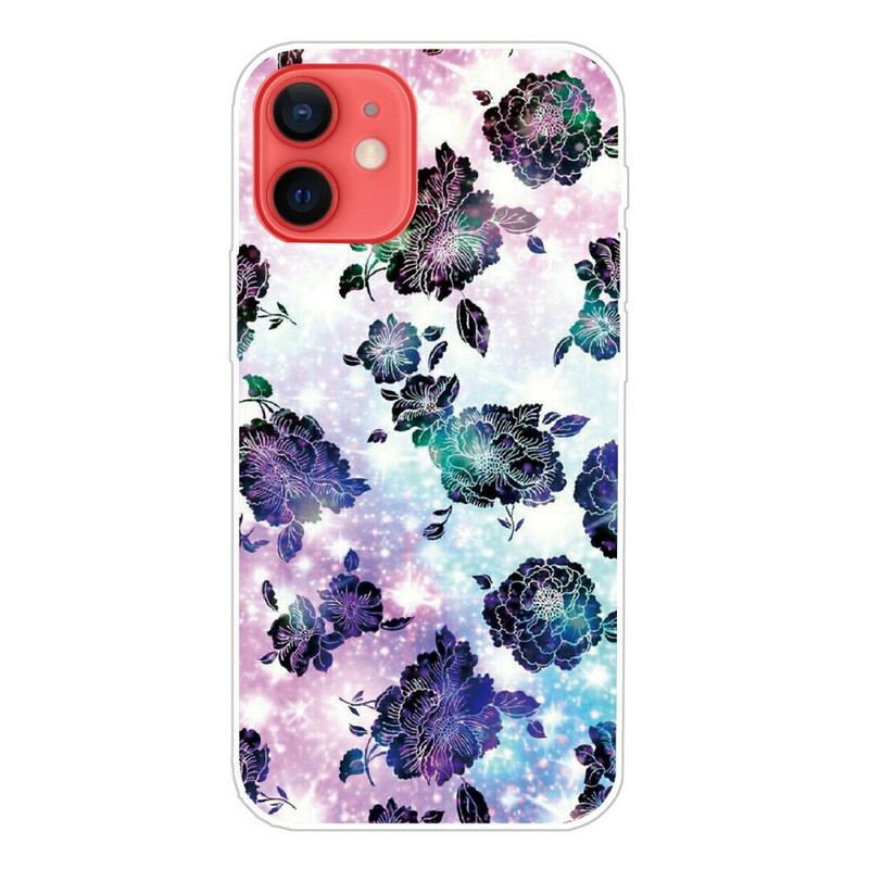 Capa Para iPhone 13 Mini Flores Intensas