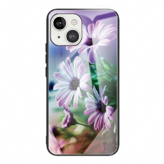 Capa Para iPhone 13 Mini Flores Realistas De Vidro Temperado