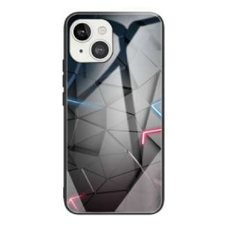 Capa Para iPhone 13 Mini Geometria Do Vidro Temperado