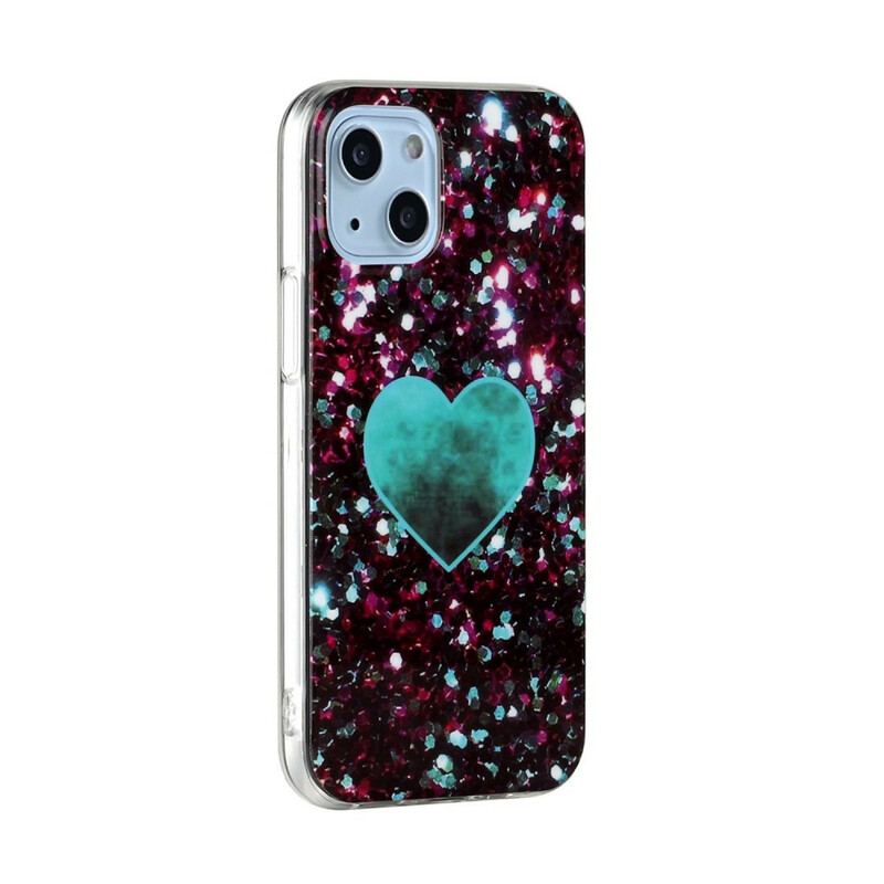 Capa Para iPhone 13 Mini Glitter Mármore