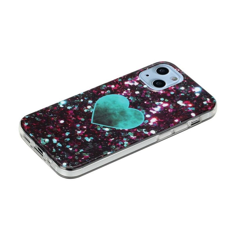 Capa Para iPhone 13 Mini Glitter Mármore