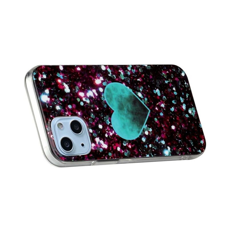 Capa Para iPhone 13 Mini Glitter Mármore