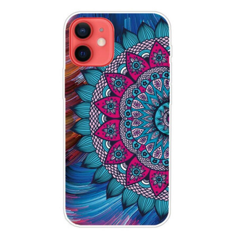 Capa Para iPhone 13 Mini Mandala Colorida