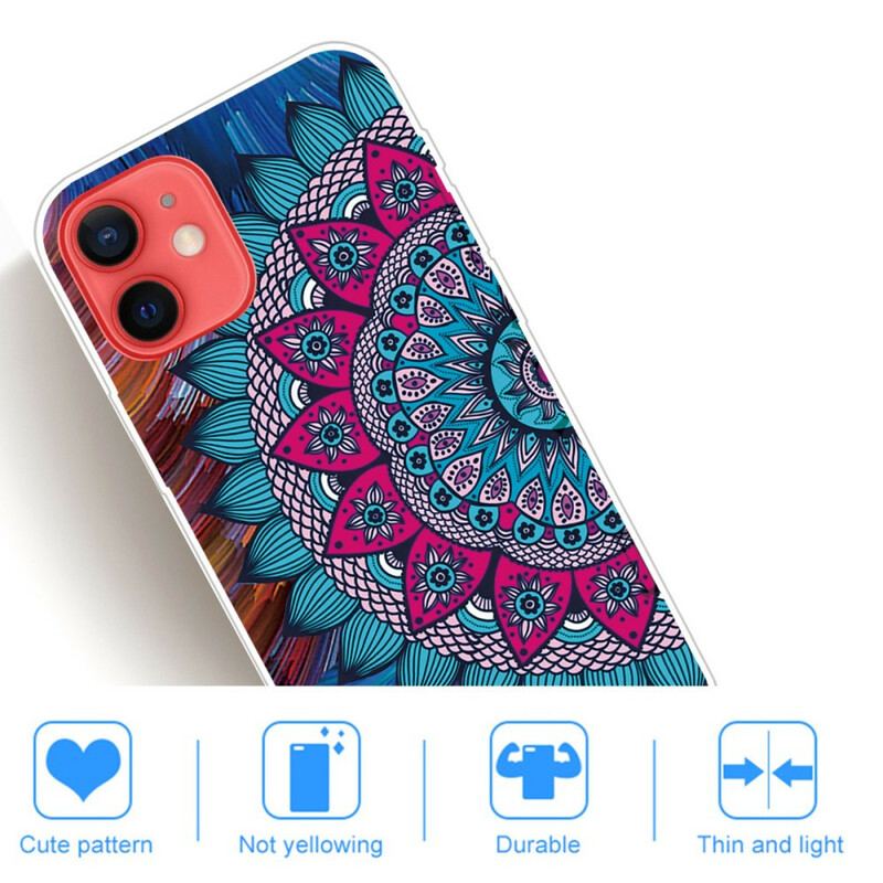 Capa Para iPhone 13 Mini Mandala Colorida