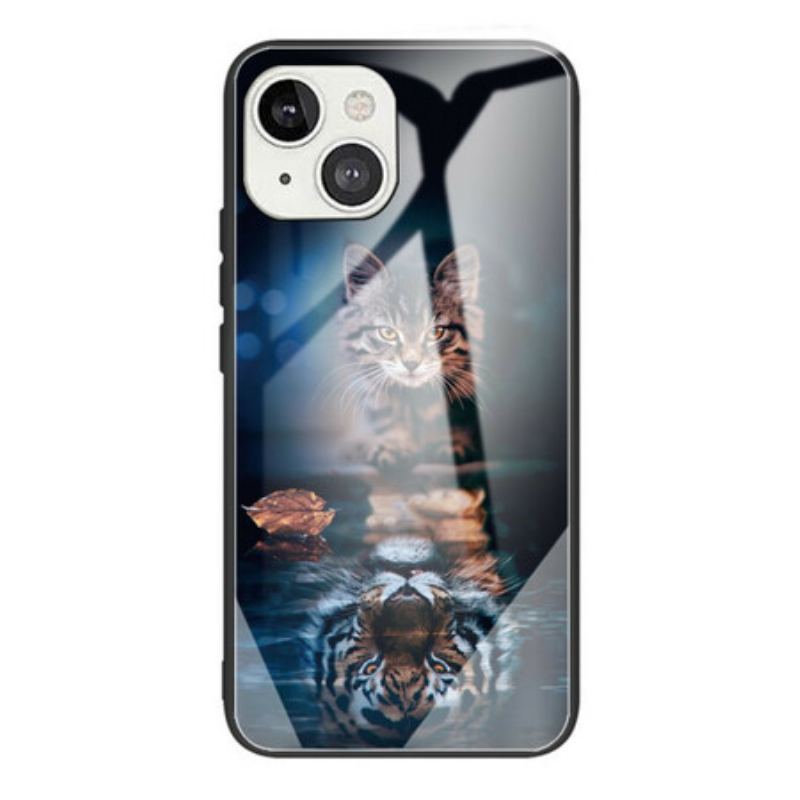 Capa Para iPhone 13 Mini Meu Vidro Temperado Tigre