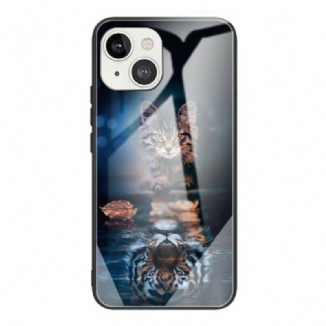 Capa Para iPhone 13 Mini Meu Vidro Temperado Tigre