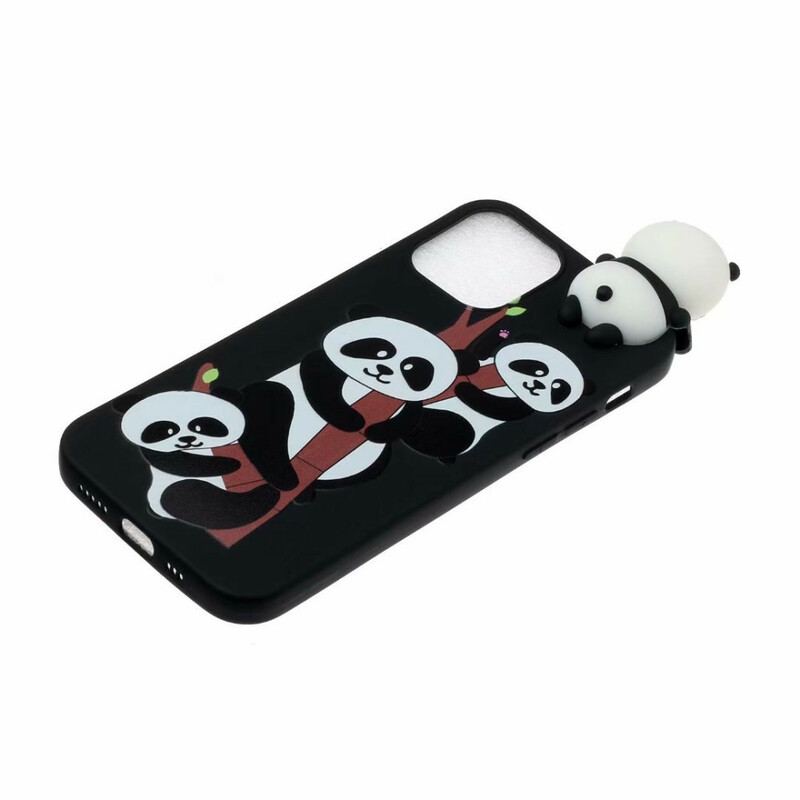 Capa Para iPhone 13 Mini Pandas 3d Em Bambu