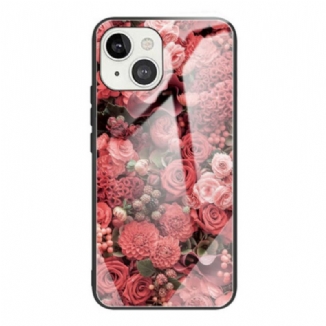 Capa Para iPhone 13 Mini Rose Flowers Vidro Temperado