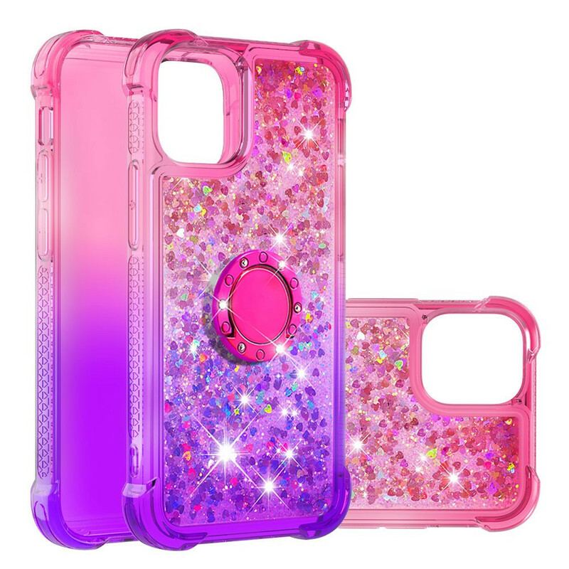 Capa Para iPhone 13 Mini Suporte De Anel Glitter