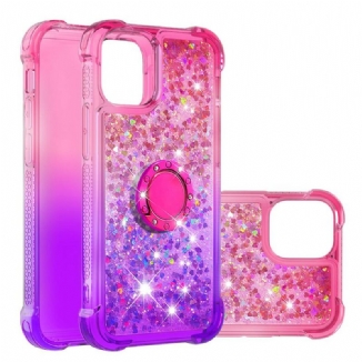 Capa Para iPhone 13 Mini Suporte De Anel Glitter