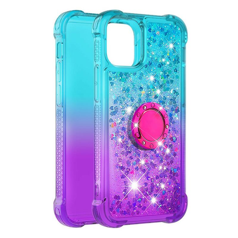 Capa Para iPhone 13 Mini Suporte De Anel Glitter