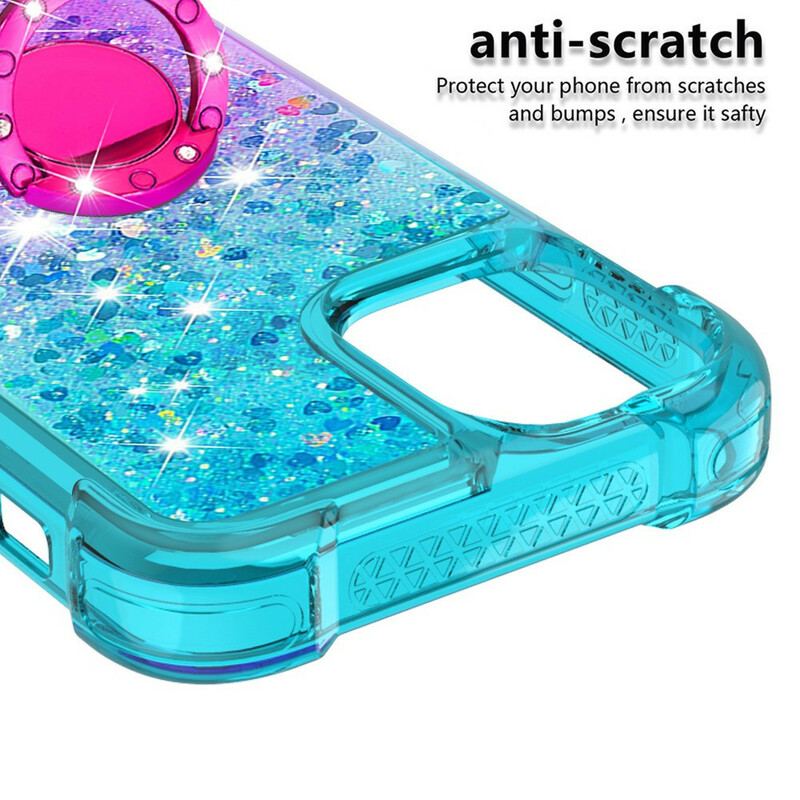 Capa Para iPhone 13 Mini Suporte De Anel Glitter