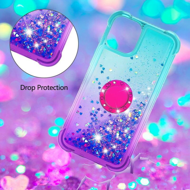 Capa Para iPhone 13 Mini Suporte De Anel Glitter