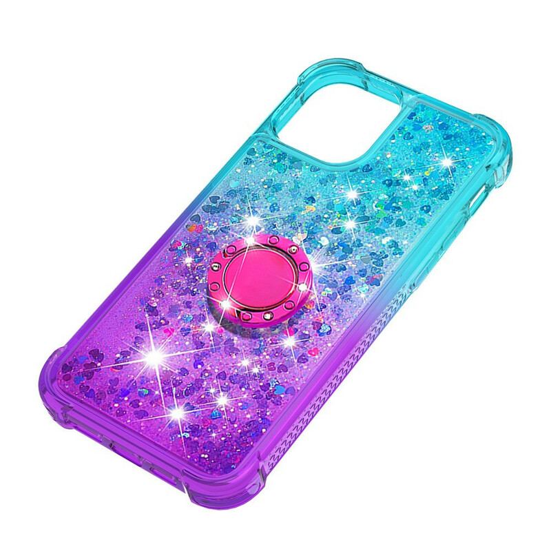 Capa Para iPhone 13 Mini Suporte De Anel Glitter