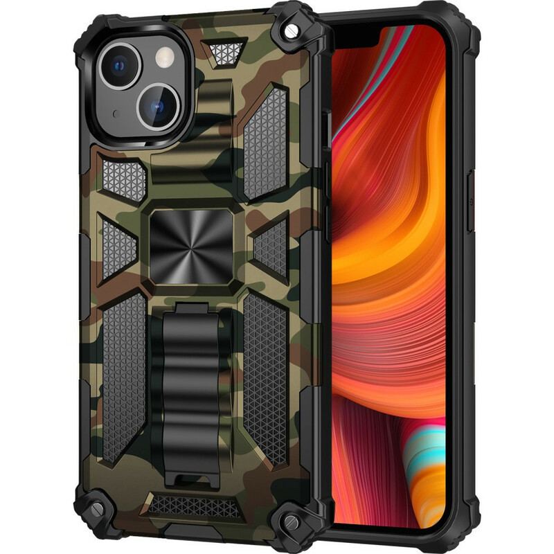 Capa Para iPhone 13 Mini Suporte Removível De Camuflagem