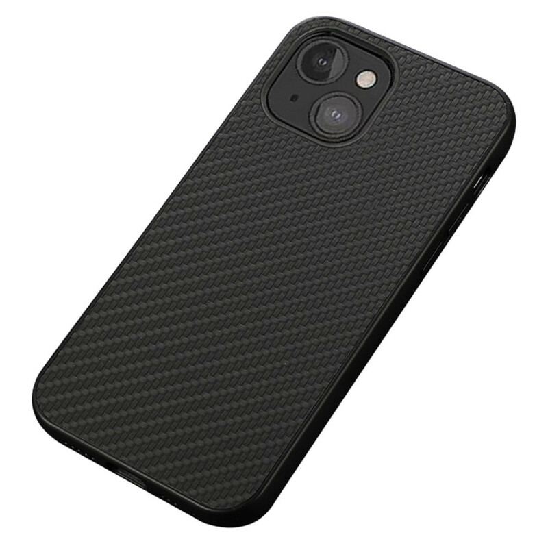 Capa Para iPhone 13 Mini Textura De Fibra De Carbono Efeito Couro