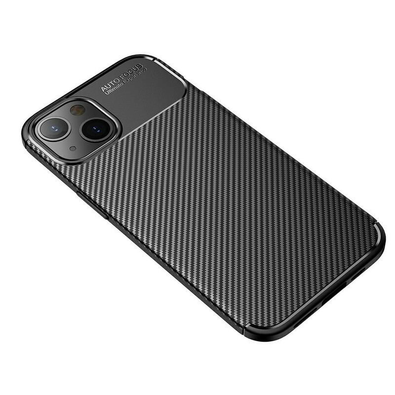 Capa Para iPhone 13 Mini Textura Flexível De Fibra De Carbono