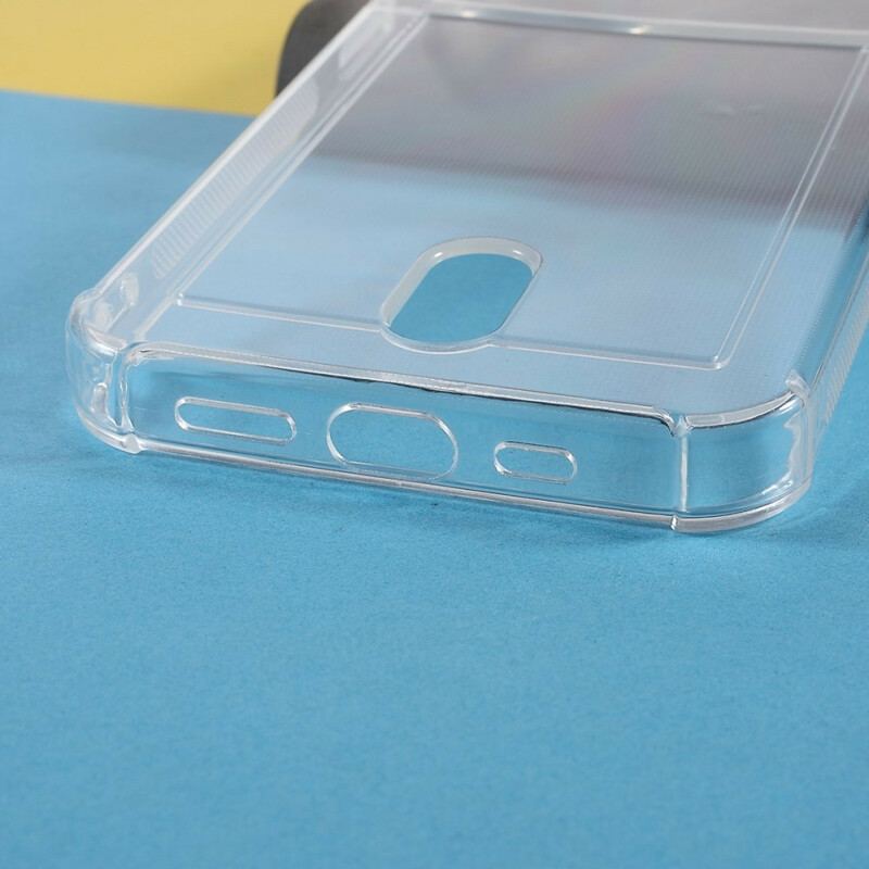 Capa Para iPhone 13 Mini Titular Do Cartão De Cor Transparente