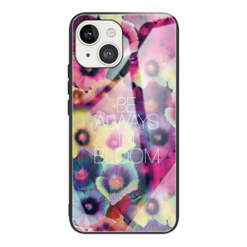 Capa Para iPhone 13 Mini Vidro Temperado Be Always In Bloom