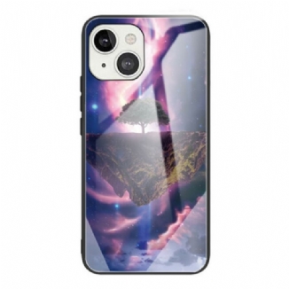 Capa Para iPhone 13 Mini Vidro Temperado Da Árvore Do Mundo