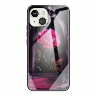 Capa Para iPhone 13 Mini Vidro Temperado Rosa Mágico