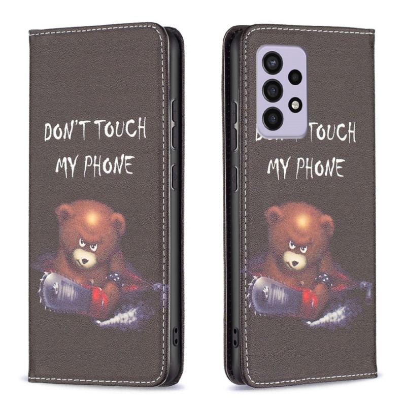 Capa De Celular Para Samsung Galaxy A33 5G Flip Urso Perigoso