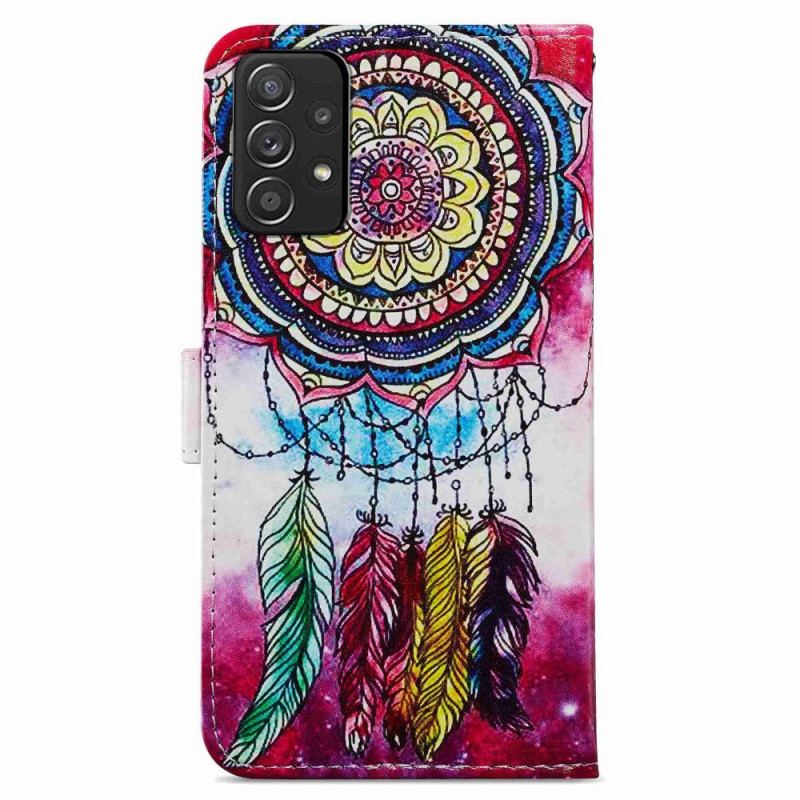 Capa De Couro Para Samsung Galaxy A33 5G Apanhador De Sonhos Artístico