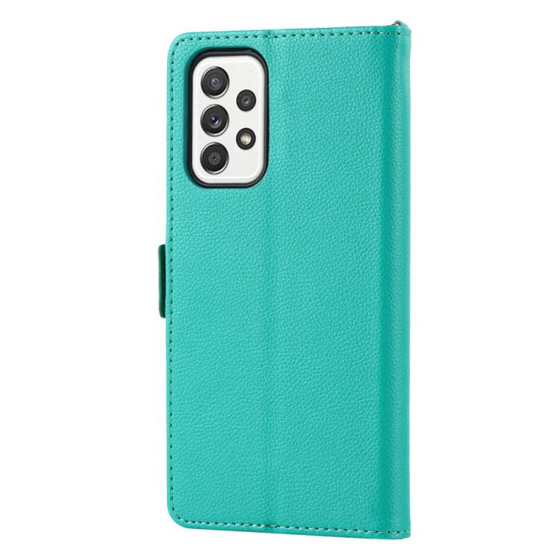 Capa De Couro Para Samsung Galaxy A33 5G Coração Com Cordão