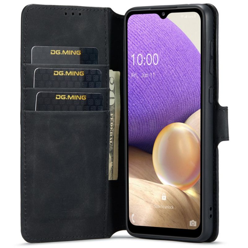 Capa De Couro Para Samsung Galaxy A33 5G Dg.ming Retro