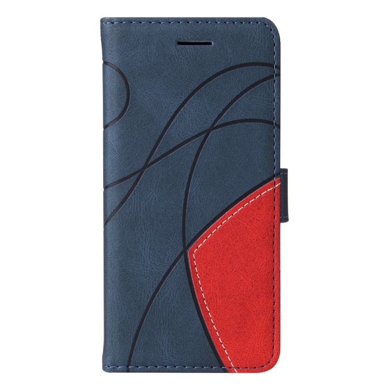 Capa De Couro Para Samsung Galaxy A33 5G Dois Tons